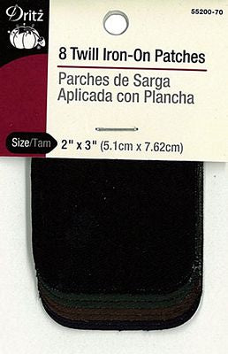 Small Twill Iron on Patch Dark