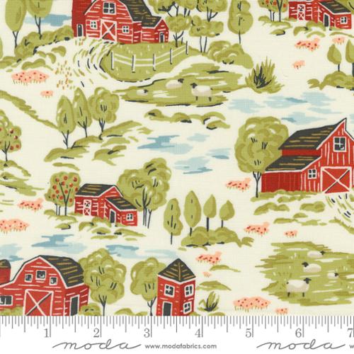 Farmstead - Vintage Farm Scene - Porcelain