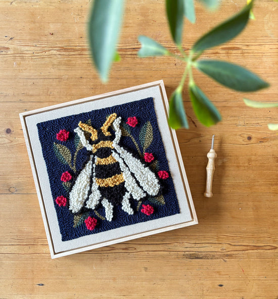 Punch Needle Square Kit - Spring Bee