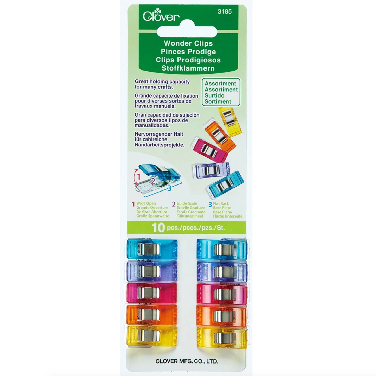 Wonder Clips Assort. Colors 10pk