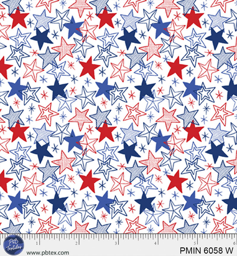 Patriotic Minis - Sketchy Stars
