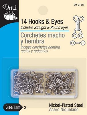 Hooks and Eyes Size 3