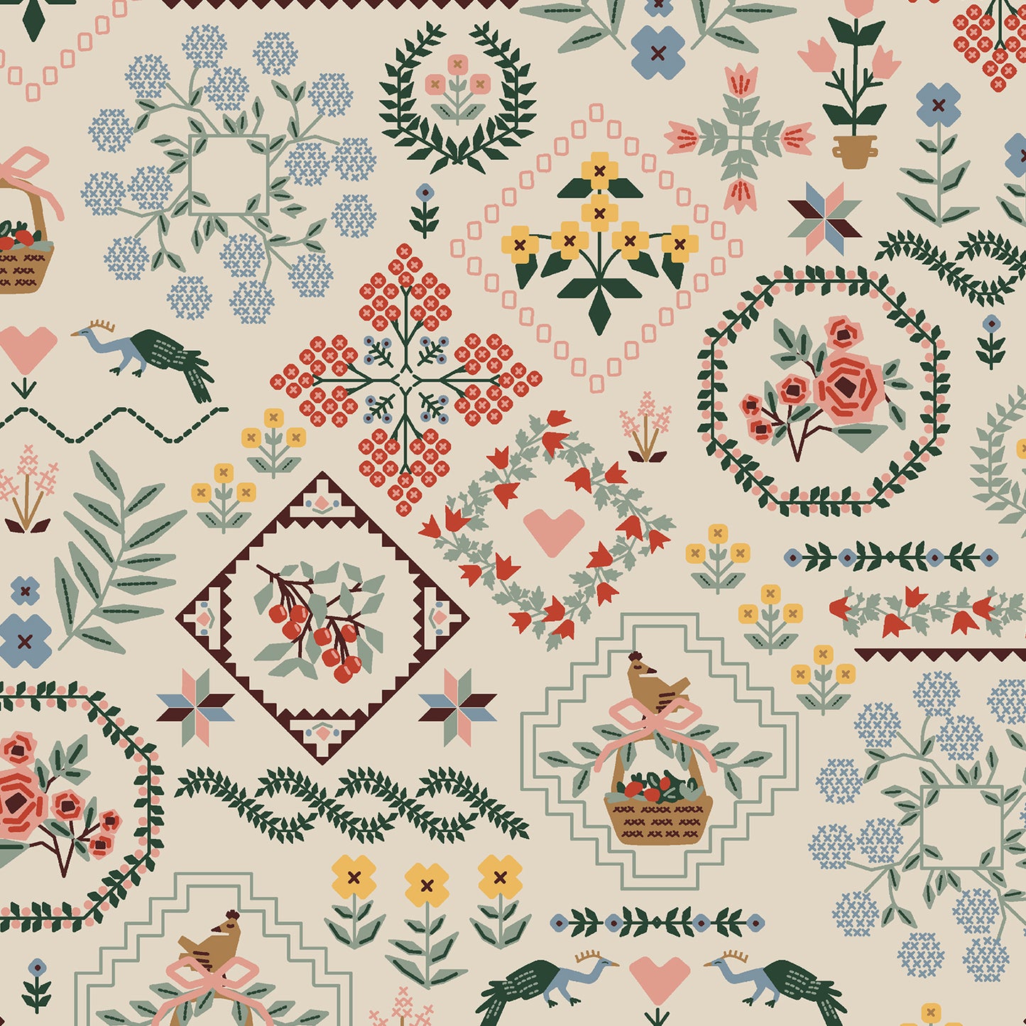 Home Sweet Home - Heritage Sampler - Canvas