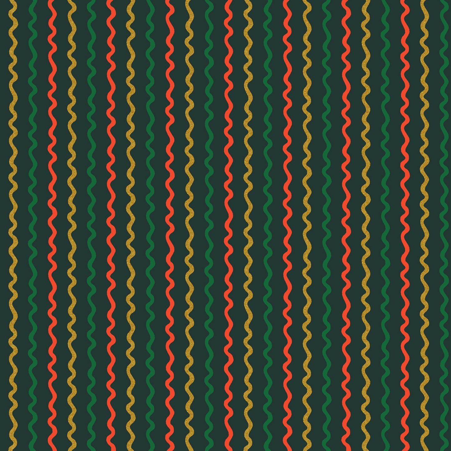 Holiday Classics - Ribbon Stripe - Evergreen Metallic