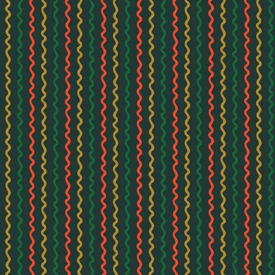 Holiday Classics - Ribbon Stripe - Evergreen Metallic