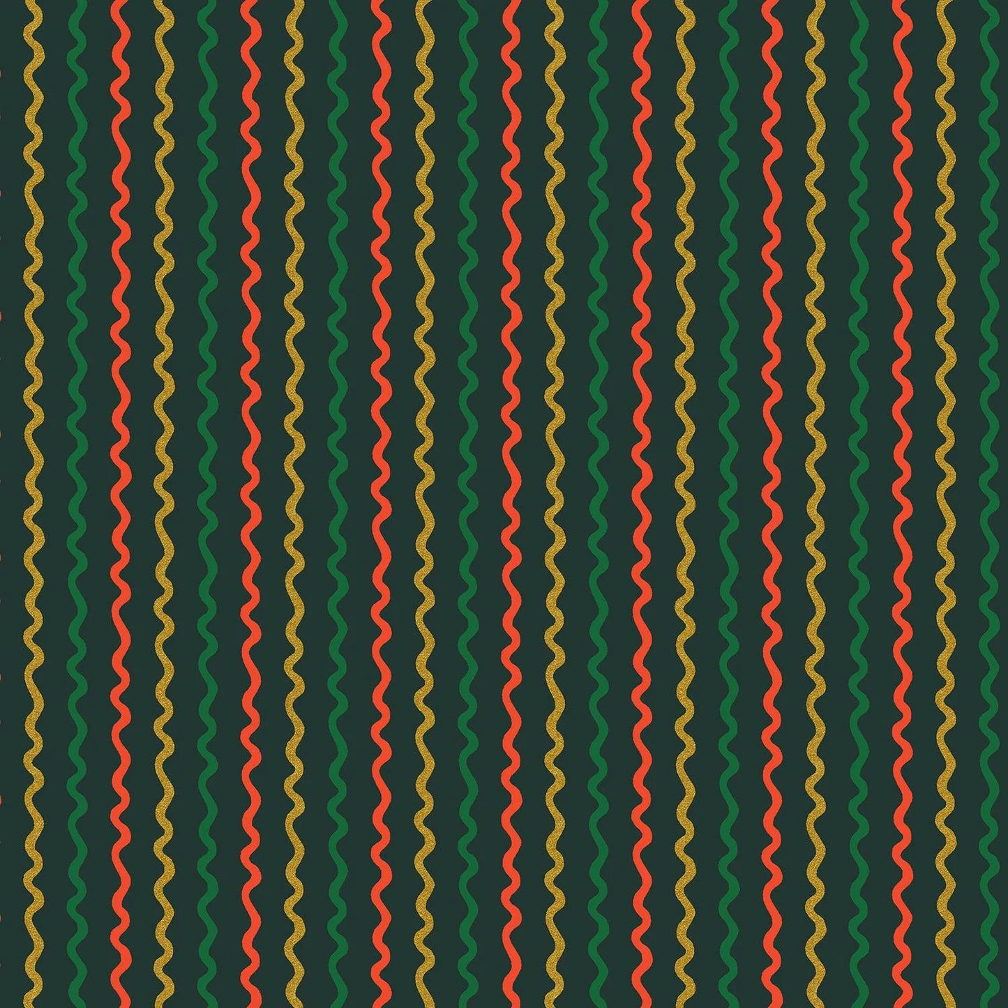 Holiday Classics - Ribbon Stripe - Evergreen Metallic