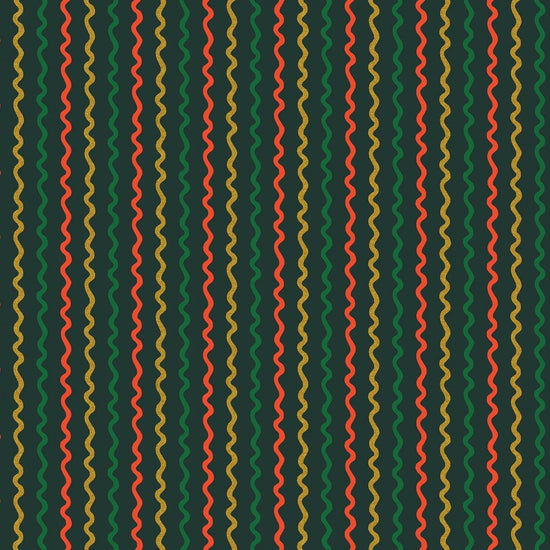 Holiday Classics - Ribbon Stripe - Evergreen Metallic