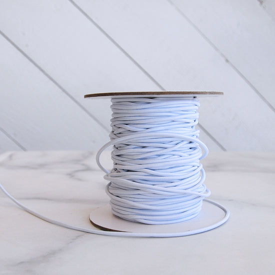 Load image into Gallery viewer, Round Cord Elastic - White

